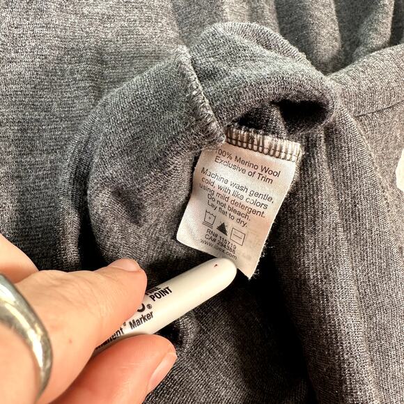 Ibex Merino Wool Men's Quarter Athletic Pullover 1/4 Zip Grey M - Picture 6 of 10